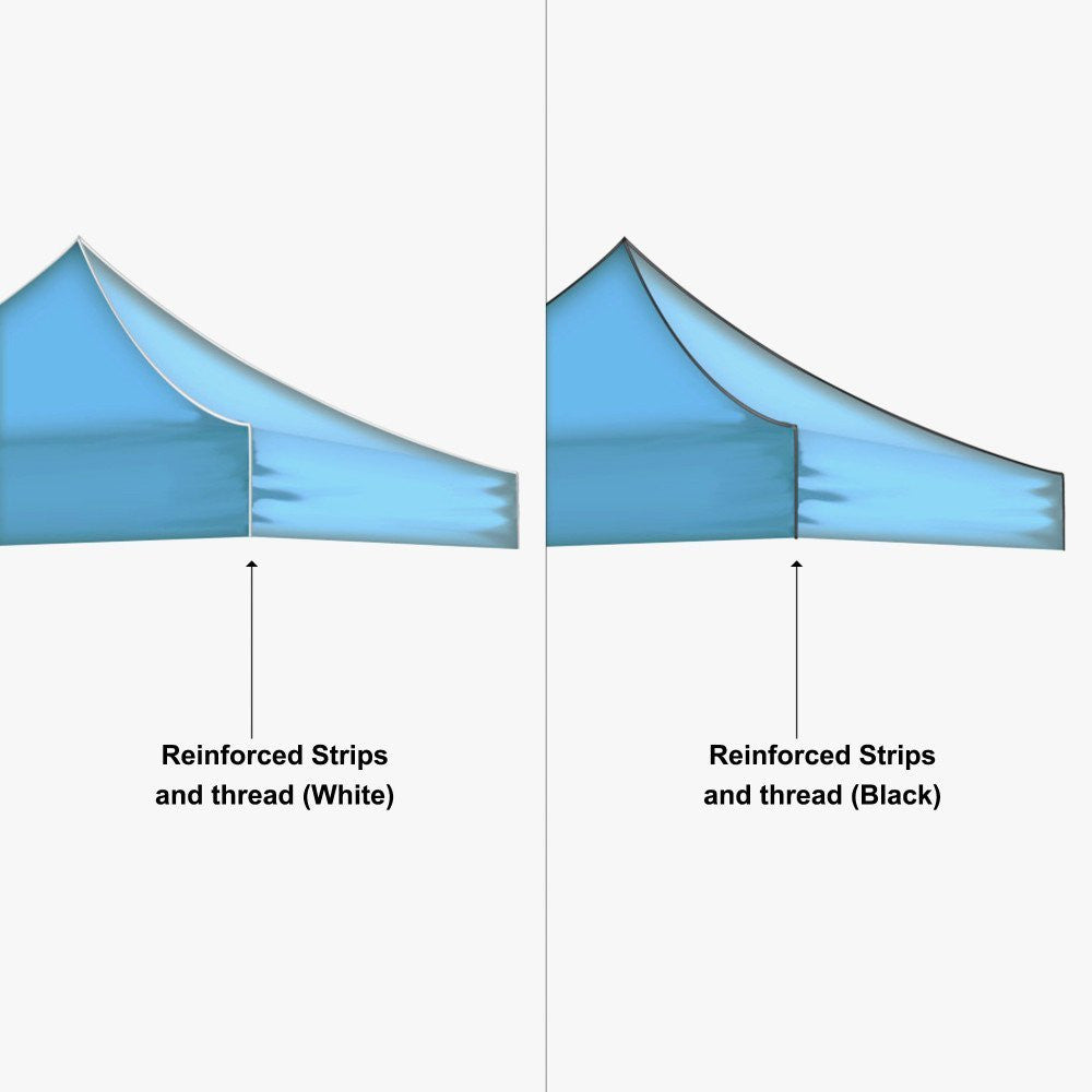 White or black reinforced strips