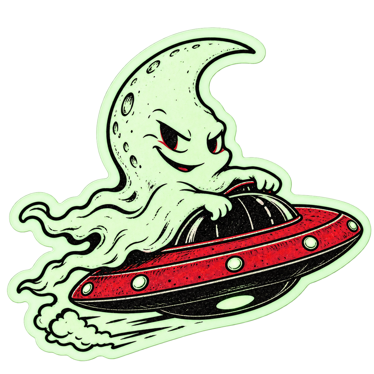Original glow moon sticker artwork