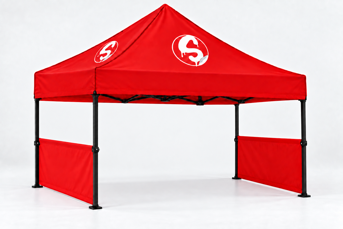 Red 10x10 tent half walls